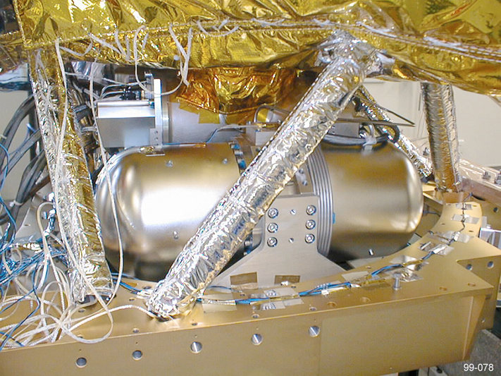 IRS mechanical assembly, showing cryocoolers installed