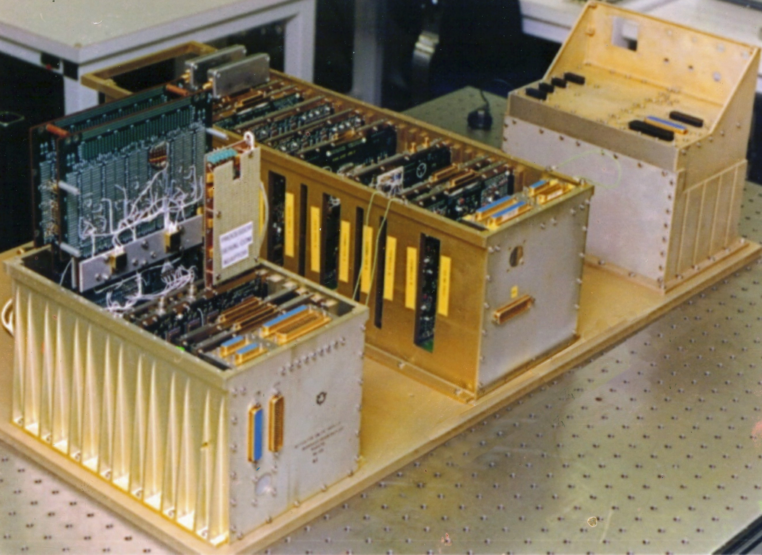 image of the electronics system, showing the ADM, SEM, and SEPS