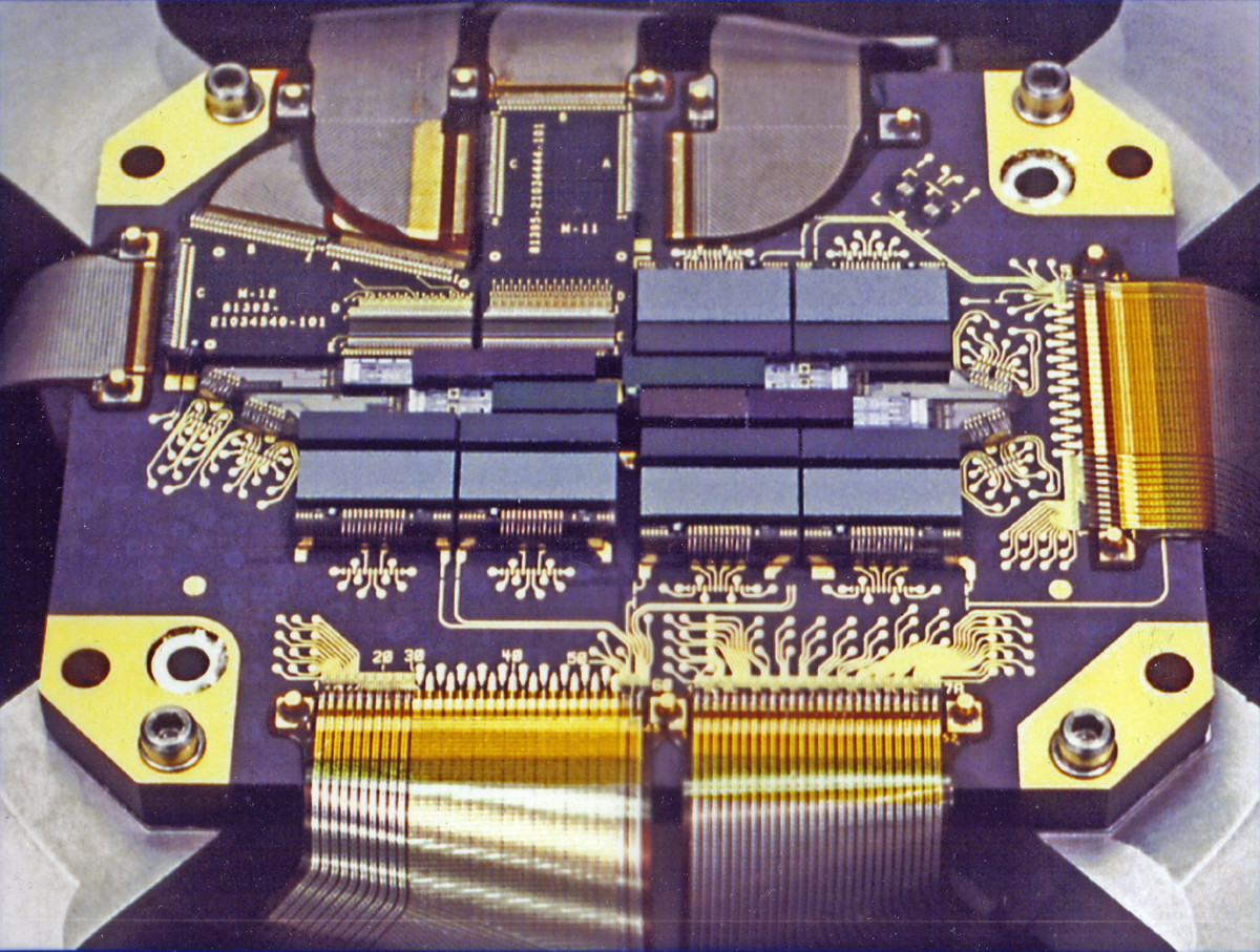 AIRS Focal Plane Assembly (FPA), showing the detectors and Read-Out Integrated Circuits (ROICs)
