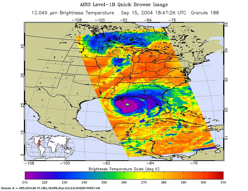 Hurricane Ivan as Observed by AIRS 2004