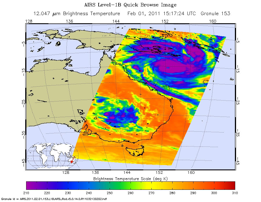 Monster Cyclone Yasi Eyes Australia 2011