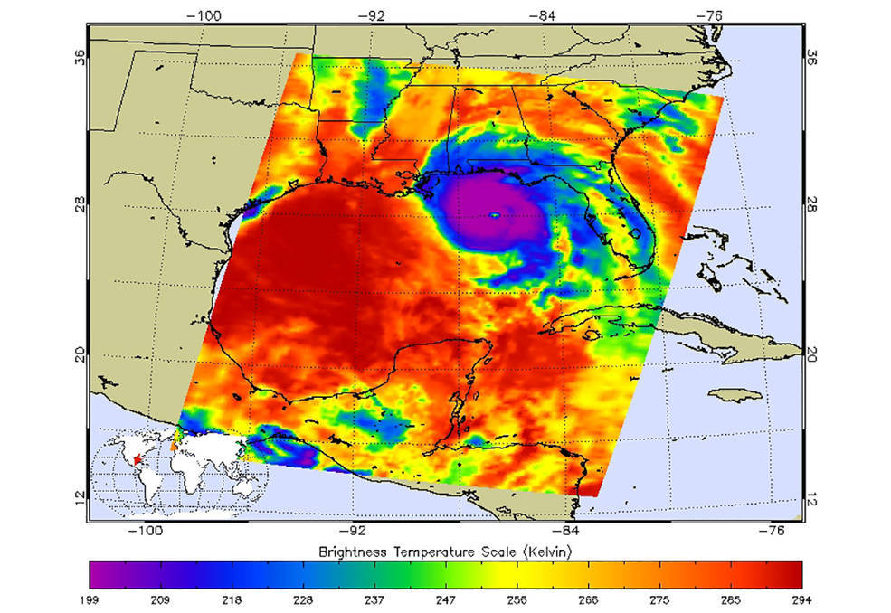 AIRS image of Hurricane Michael