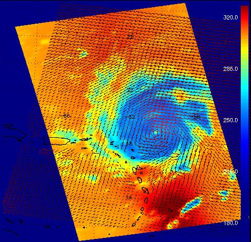 Hurricane Frances as Observed by AIRS and SeaWinds, August 2004